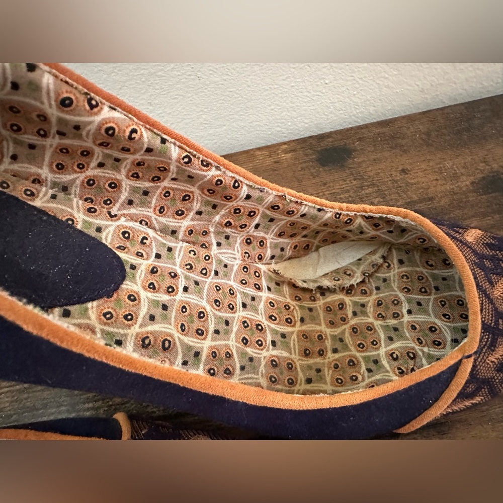 Ruby Shoo Navy/Orange Geometric Pattern U.S. Size… - image 7